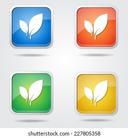 Leaf Icon Colorful Vector Icon Design