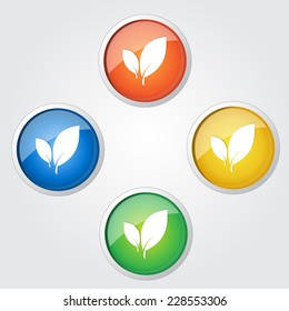 Leaf Icon Colorful Vector Icon Design