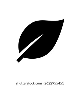 Leaf icon concept isolated on white background.