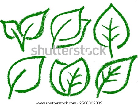 Leaf icon Crayon Chalk Drawing