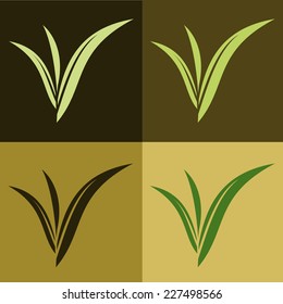 Leaf icon design elements.vector