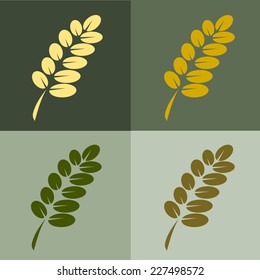 Leaf icon design elements.vector