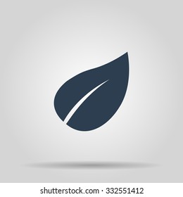 Leaf icon design. Flat design vector style.
