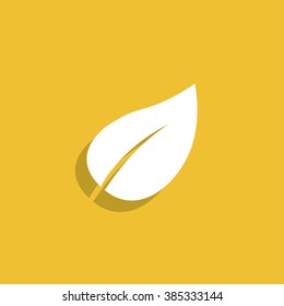 Leaf icon design. Flat design vector style.