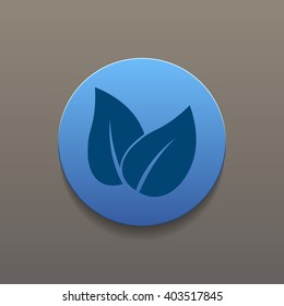 Leaf icon design. Flat design vector style.