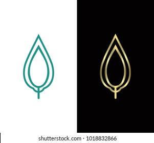 Leaf icon, leaf design illustration