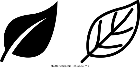 Leaf icon design Symbol set
