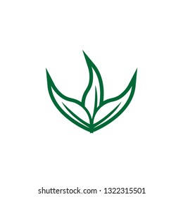 Leaf icon design template vector isolated illustration