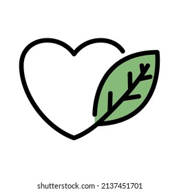 leaf icon design, vector illustration with line style, best used for banner or web application