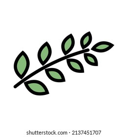 leaf icon design, vector illustration with line style, best used for banner or web application