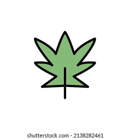 leaf icon design, vector illustration with line style, best used for banner or web application