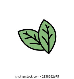 leaf icon design, vector illustration with line style, best used for banner or web application
