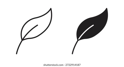 Colección de diseños de iconos de hojas para móvil, ui, Web.