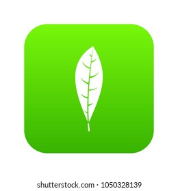 Leaf icon digital green for any design isolated on white vector illustration