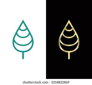 Leaf icon. eco simple icon