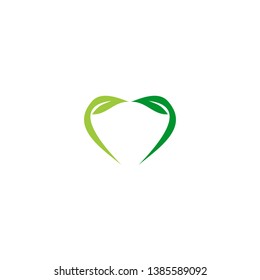Leaf icon ecology logo design vector template