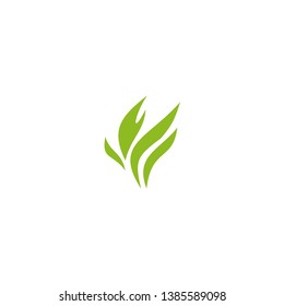 Leaf icon ecology logo design vector template