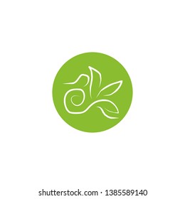 Leaf icon ecology logo design vector template