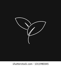 Leaf icon. Element ecology bio organic, logo, illustration, vector sign symbol for design