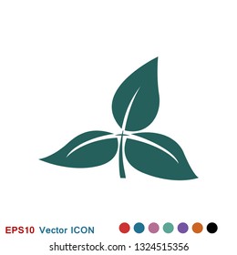 Leaf icon. Element ecology bio organic, logo, illustration, vector sign symbol for design