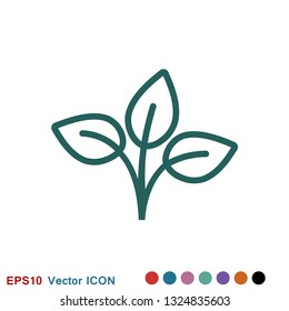 Leaf icon. Element ecology bio organic, logo, illustration, vector sign symbol for design