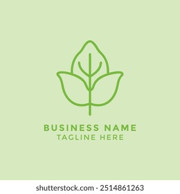 Icono de hoja. Símbolo de Medio Ambiente y Naturaleza. Diseño de icono de hoja dibujado a mano