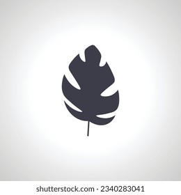 leaf icon. ficus leaf isolated icon