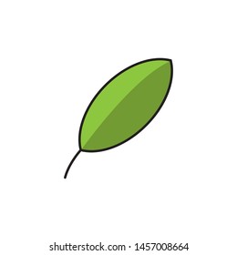 leaf icon filled design template