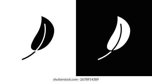 Leaf icon flat design. Eps 10