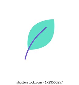 leaf icon flat design vector. isolated on white background