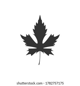 Leaf icon. Flat simple icon leaves. Vector illustration