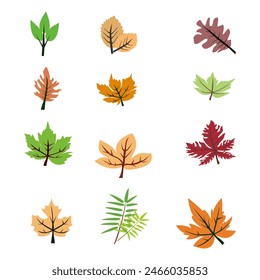 
leaf icon in flat style. illustration of a recycling ecosystem.
