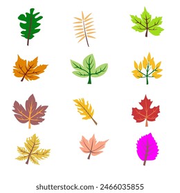 
leaf icon in flat style. illustration of a recycling ecosystem.