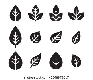 Leaf icon in flat style, on white background. leaf icon set. nature icon, leaf vector illustration.