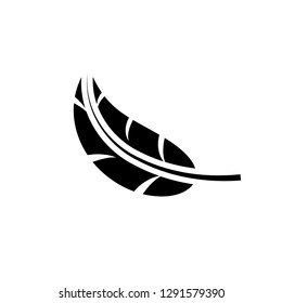Leaf Icon In Flat Style Vector For App, UI, Websites. Black Icon Vector Illustration.