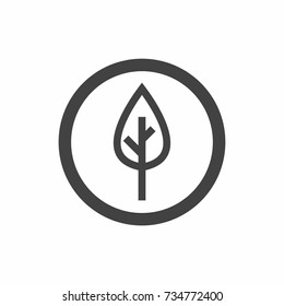 Leaf icon flat style vector illustration