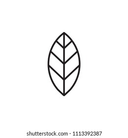 Leaf icon flat vector template design trendy