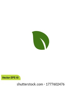 leaf icon flora symbol illustration design element logo template vector eps 10