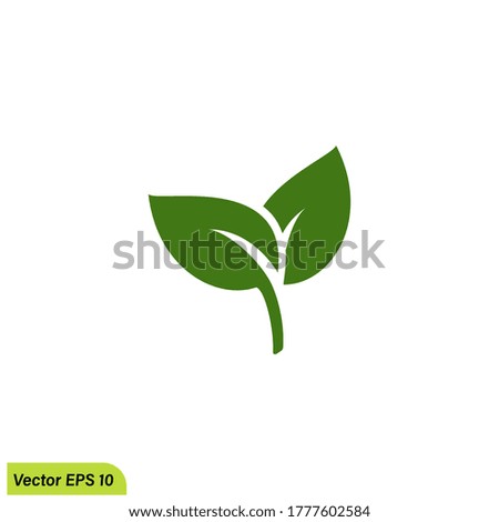 leaf icon flora symbol illustration design element logo template vector eps 10