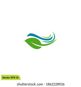 leaf icon floral logo template