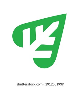 Leaf  icon for graphic design projects