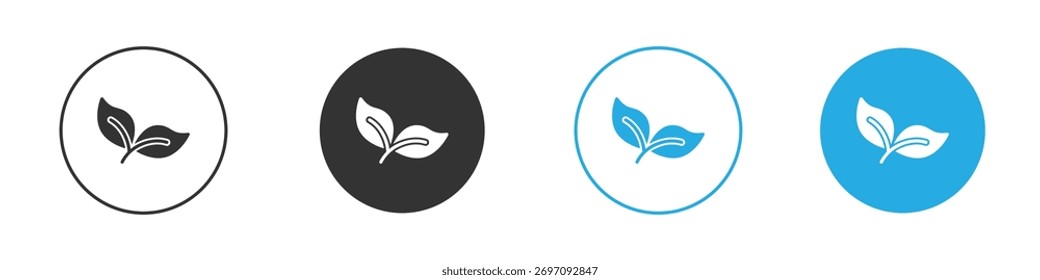 Leaf icon. Graphic icon design template