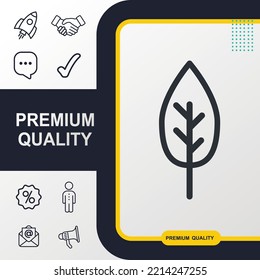 Leaf icon graphic element. Modern design.