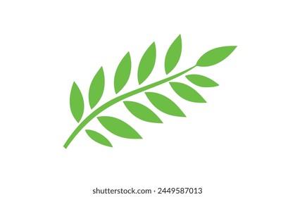 Leaf icon. Green Leaf icon on white background. Vector illustration