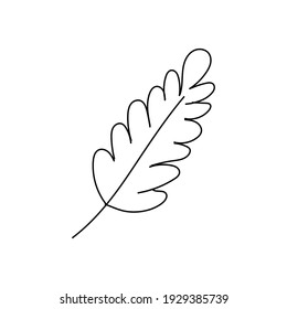 Leaf icon with hand drawn lines. Vector illustration