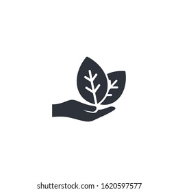 leaf icon herbal symbol design element
