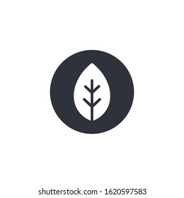 leaf icon herbal symbol design element
