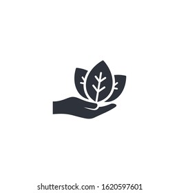 leaf icon herbal symbol design element