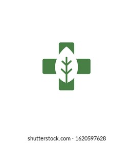 leaf icon herbal symbol design element