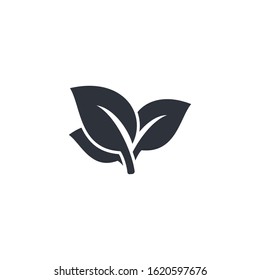 leaf icon herbal symbol design element